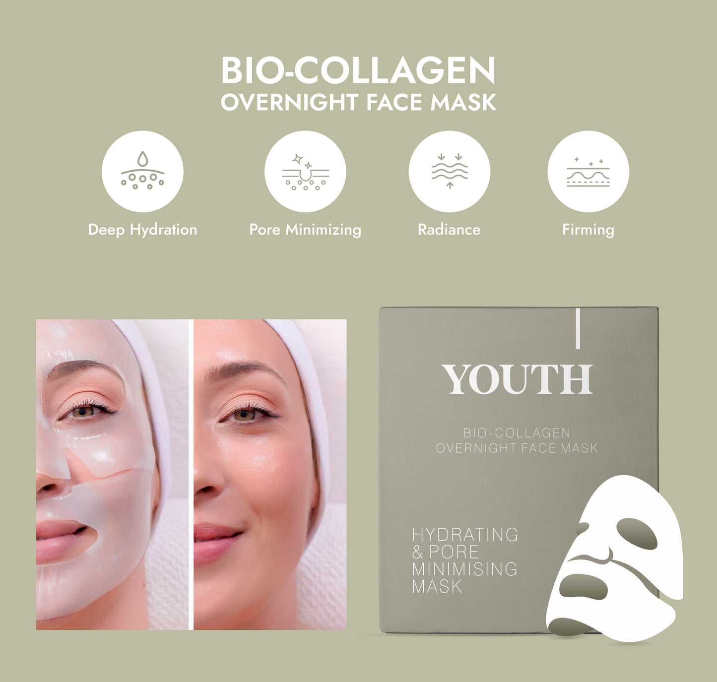 Youth Bio-Collagen-Gesichtsmaske für die Nacht