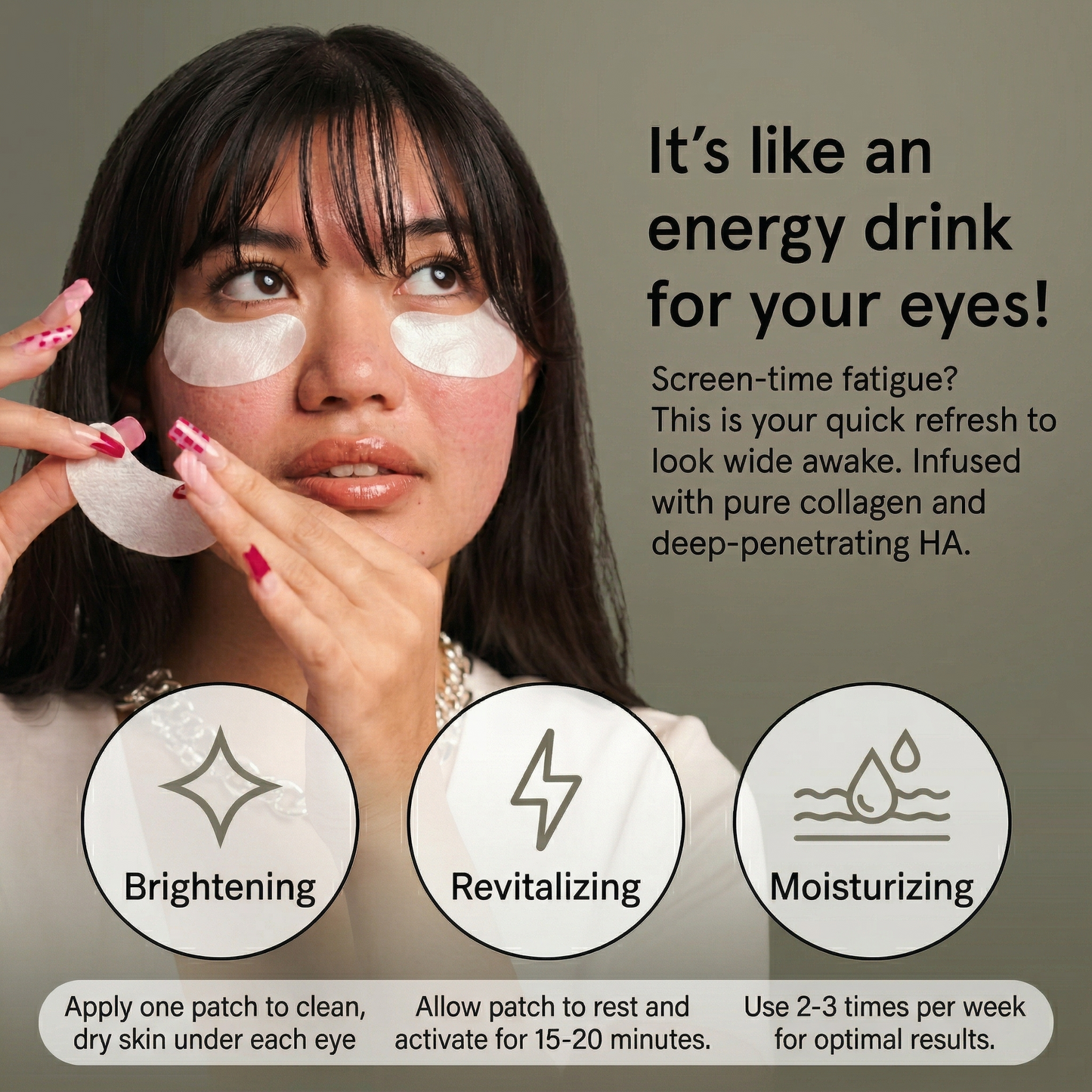 Youth® Freeze-Dried Collagen & 90% Hyaluronic Acid Eye Mask